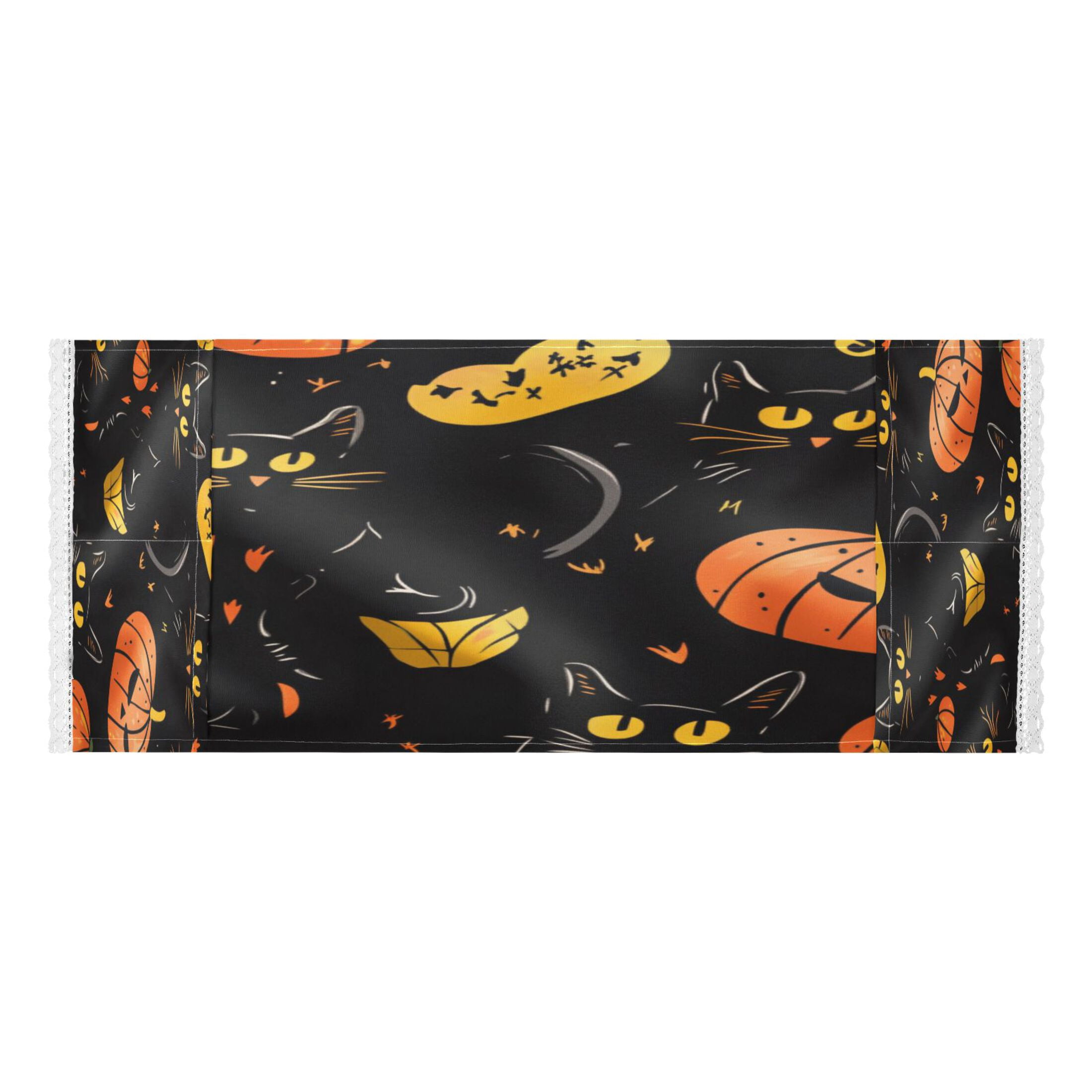 Halloween CatWasher and Dryer Covers Dust-Proof and Oil Resistant Fridge Cover with 4 Storage Pockets Washing Machine Top Cover for Laundry Kitchen Home 51.2 x 22 In