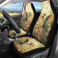 thumbnail image 2 of POLERO Durable Vehicle Seat Protector for Sedans, Breathable Elastic Vehicle Seat Covers Polyester 2-Pack, Hummingbird Flowers, 2 of 9