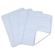 Angle View: Blue Gingham 4 Pack Burp Cloth Set