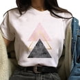 thumbnail image 3 of HomeGardon Womens Short Sleeve Shirts,Womens Tshirts,Women's Fashion Geometric Graphic Print Harajuku Female Round Neck Loose T-shirt,S-XXXL, 3 of 4