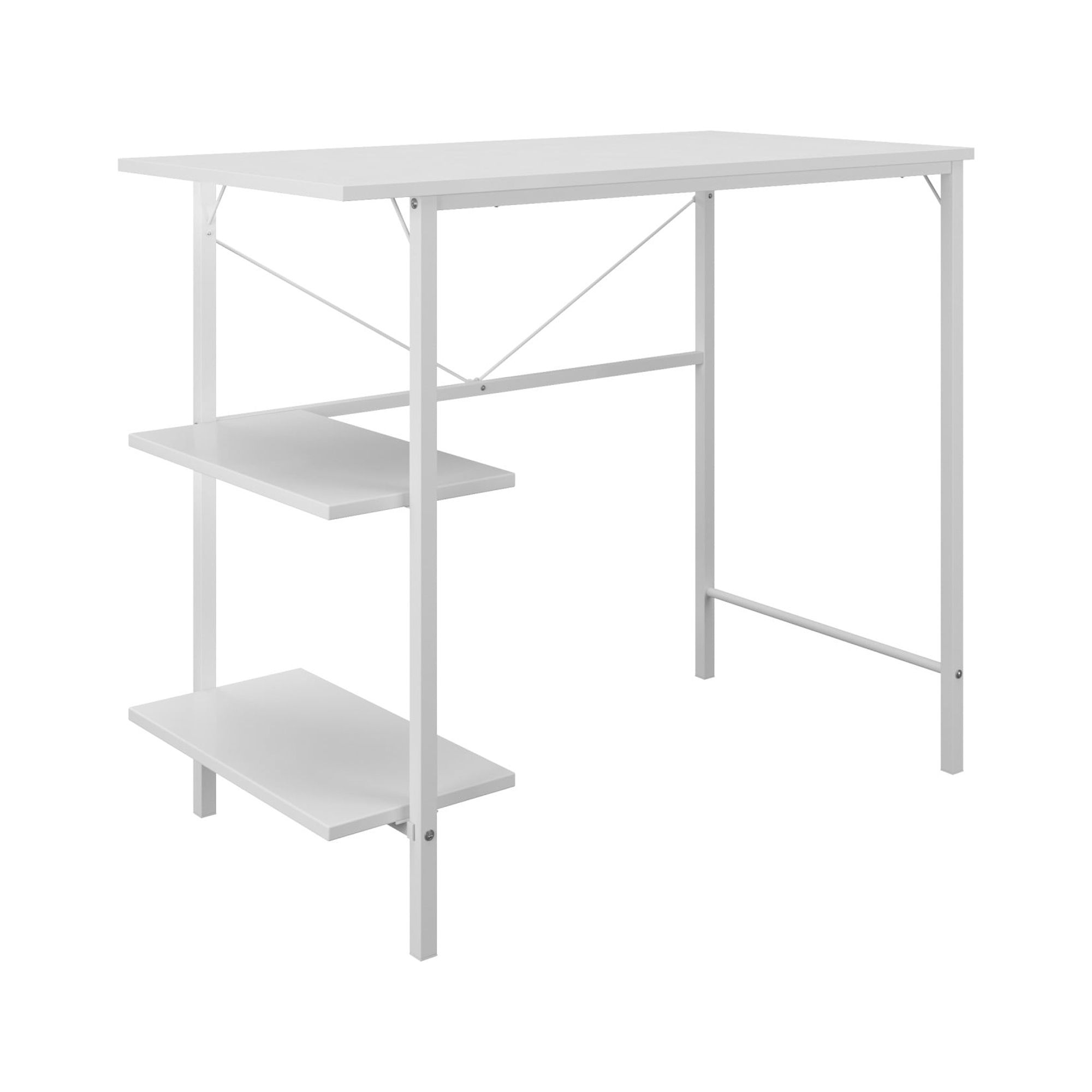 Mainstays Pierce Storage Desk, White photo 8