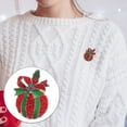 thumbnail image 3 of GOOHOCHY Broche navideño de moda, pin esmaltado festivo, para camisa, suéter, ramilletes, ropa, cuello y ramillete., 3 of 8