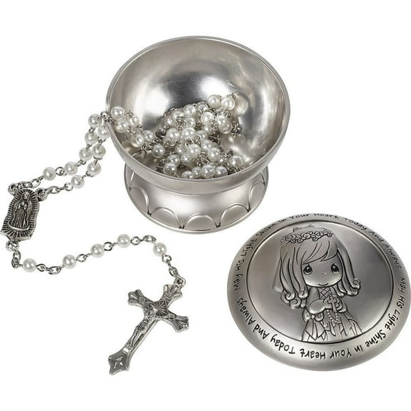 Precious Moments May His Light Shine In Your Heart Today And Always, Rosary Box With Rosary, Girl, 1 Each