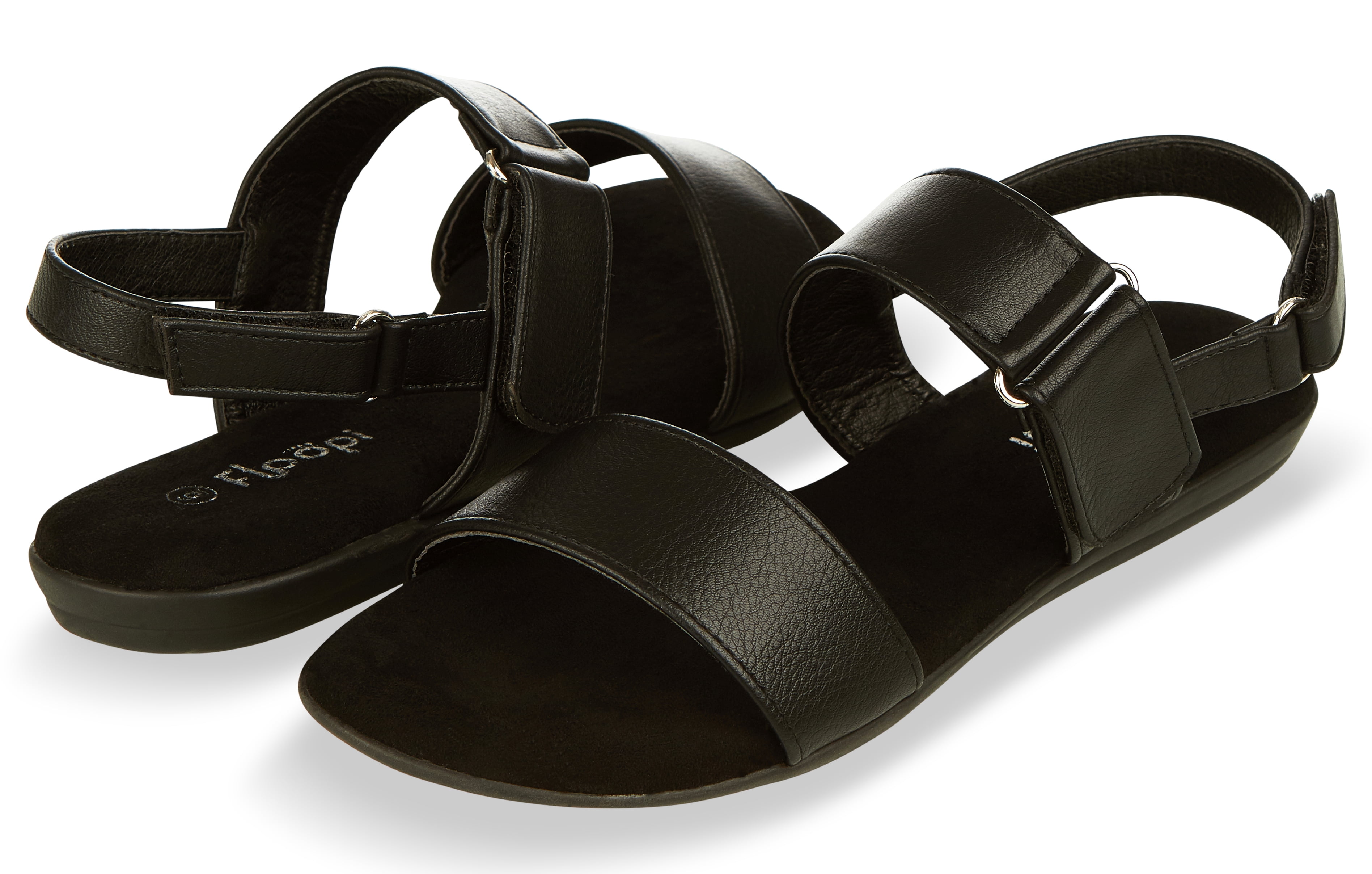 flat sandals with velcro straps