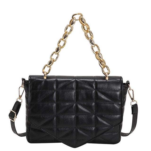 Bolso bandolera Bolsos de hombro Embrague de noche Cartera para teléfono móvil Bolso con cadenanegro