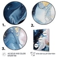 thumbnail image 3 of DESIGN ART Designart "Blue And White Enigmatic Stones I" Abstract Marble Wall Art For Living Room 34 in. wide x 44 in. high, 3 of 5