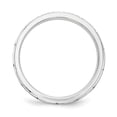thumbnail image 2 of 925 Sterling Silver Beveled Edge 6mm Brushed Fancy Band Ring Size 13.5 -  Jewelry Gift for Mom, 2 of 6