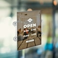 thumbnail image 3 of Clear Acrylic Window/Door Sign Holder Frame with Suction Cups 11"W x 17''H, 2-Pack, 3 of 8