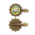 thumbnail image 1 of Tocado de pieza de pelo de horquilla de flor de metal vintage, 1 of 3