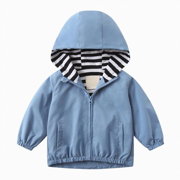 Toddler Boys Windbreaker Casual Outerwear Kids Lightweight Zip Hooded Jacket Baby Cute Coat,Windbreaker Jacket Toddler 3-4 Years