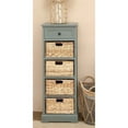 thumbnail image 3 of Decmode Farmhouse 45 X 16 Inch Wood and Wicker Basket Chest, Blue Gray, 3 of 6