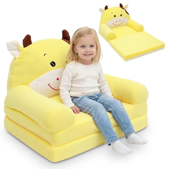 Toddler Chair Comfortable Kids Sofa Bed Foldable Toddler Couch Lightweight Baby Lounge Chair Portable Couch for 1 to 4 Years Old Kids