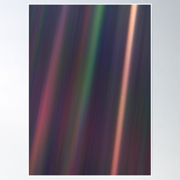 Pale Blue Dot, Voyager 1 Poster Wall Art, Modern Wall Decor, 8x12 UNFRAMED