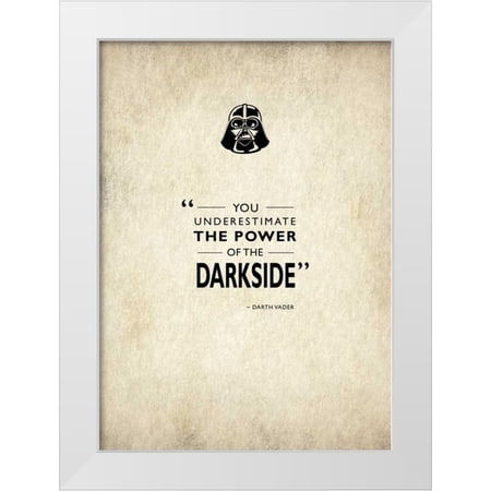 Rogan Mark 14×18 White Modern Wood Framed Museum Art Print Titled – Darth Vader