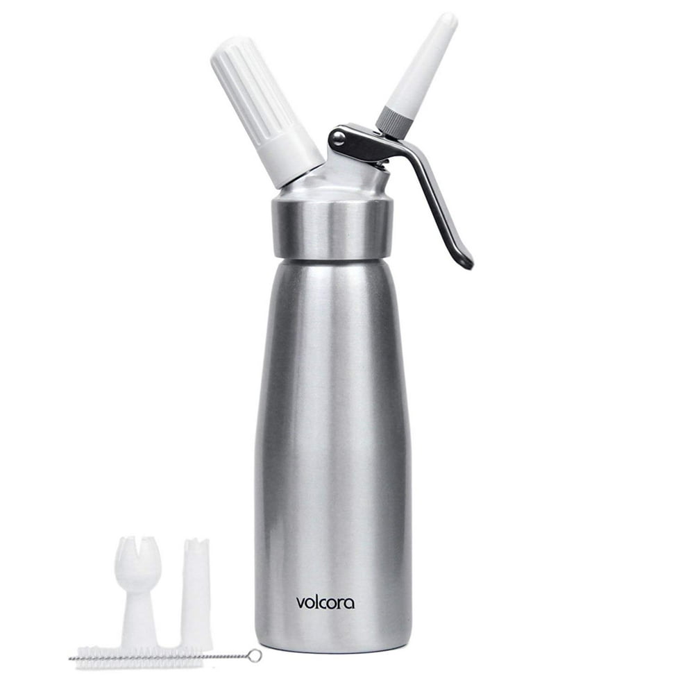 500ml Aluminum Whipped Cream Dispenser, Silver Professional Whipper, 1