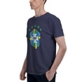 thumbnail image 4 of Brazil National Football Team Fashion Men'S Basic Short Sleeve T-Shirt Navy Blue 4x-Large, 4 of 5