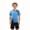 Sky Blue, variant on Boys Team Football Training Youth Athletic Sportswear Outfit Shorts Set Dark Blue，5-6 Years