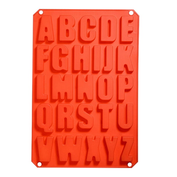 Injueey Molde de silicona para Tartas, molde para hornear con letras, Rectangular antiadherente, molde de Chocolate DIY para pastelería Herramientas y accesorios para hornear