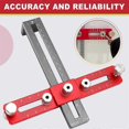 thumbnail image 5 of Handle Punching Positioner, Drawer Cabinet Door Handle Installation Aids Woodworking Hole Cutting Tool Red + Gray, 5 of 5