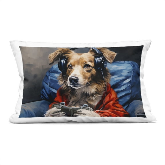 Stupell Industries Game Master Dog Decorative Printed Throw Pillow, design by Shawna Stewart