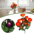 thumbnail image 2 of Artificial Camellia Rose Bouquet Fake Silk for Home Decor Wedding Centerpiece Vase, 2 of 9