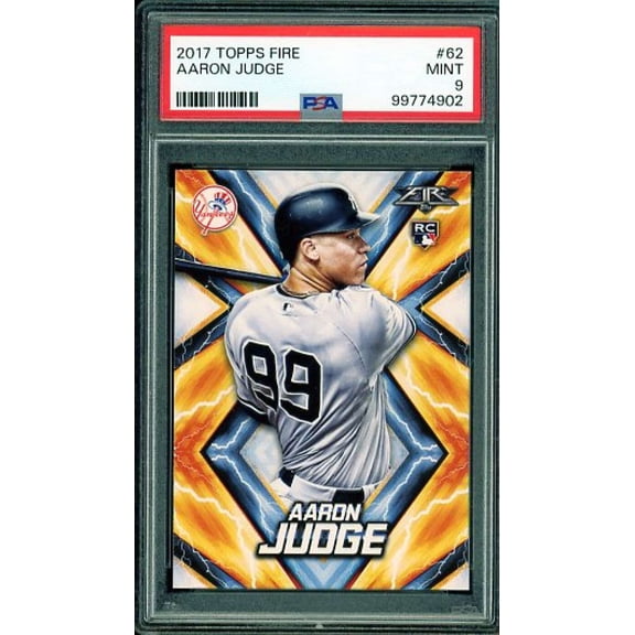 Aaron Judge Rookie Card 2017 Topps Fire #62 PSA 9