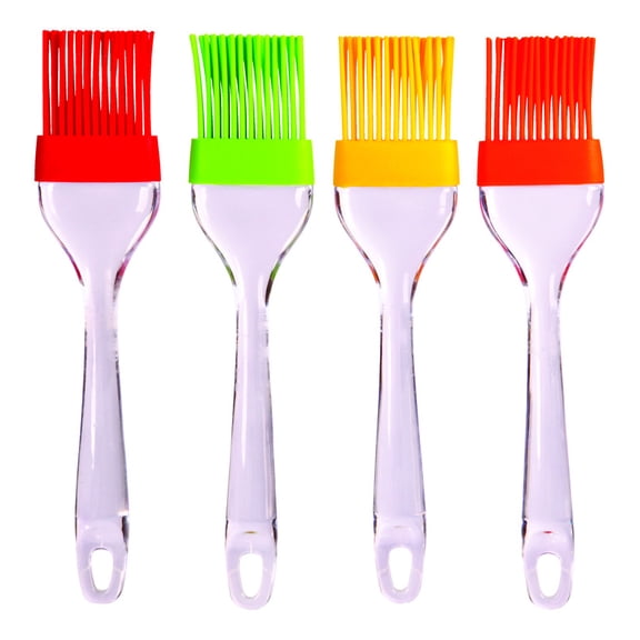Home Plus 6320824 1.75 x 8.5 in. Silicone Basting Brush, Assorted Color - Pack of 12