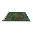 thumbnail image 2 of Ahgly Company Machine Washable Indoor Round Persian Turquoise Blue Traditional Area Rugs, 8' Round, 2 of 4