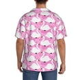 thumbnail image 3 of Xecao Beautiful Swans Men's Casual Short-sleeved Shirt, a button-up collared shirt with a pocket-X-Large, 3 of 5