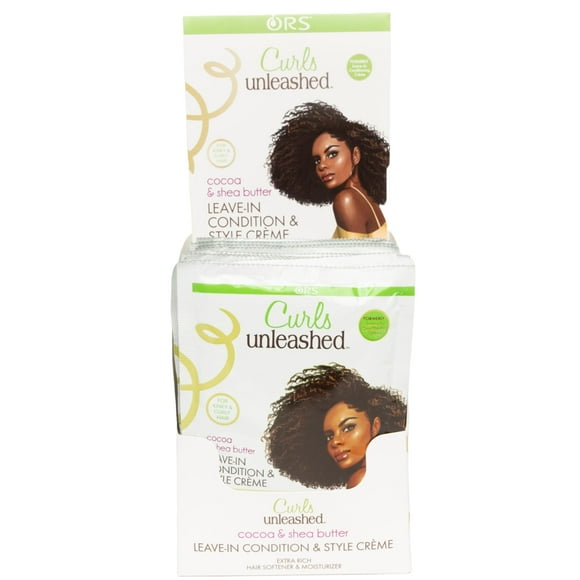 Ors Curls Unleashed Cocoa & Shea Butter Leave In Conditioner & Style Creme Travel Packet 1.7 Ounce (Pack Of 12)