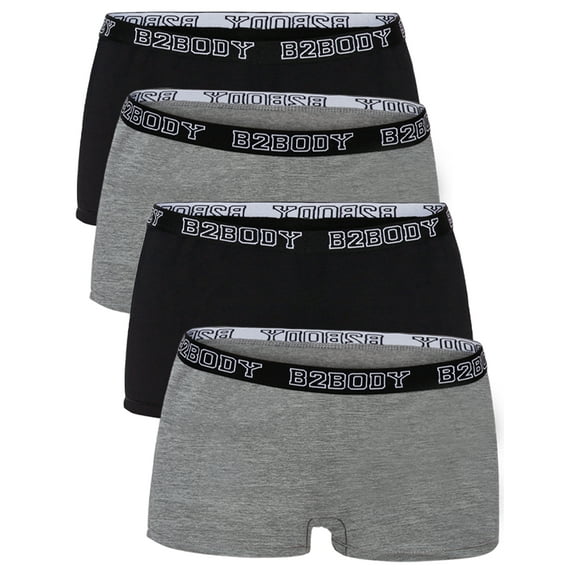B2BODY Women's Panties Breathable Cool Boyshort Small to Plus Sizes Multi-Pack
