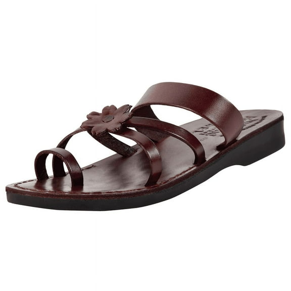 Holy Land Market Men/Women Biblical Jesus Leather Sandals/Slides From Jerusalem (Galilee Style) (27 M EU)