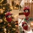 thumbnail image 5 of IPEWLEX Crochet Pinecone Christmas Ornament with Cute Forest Animal – Handmade Knitted Hanging Decor, 5 of 7