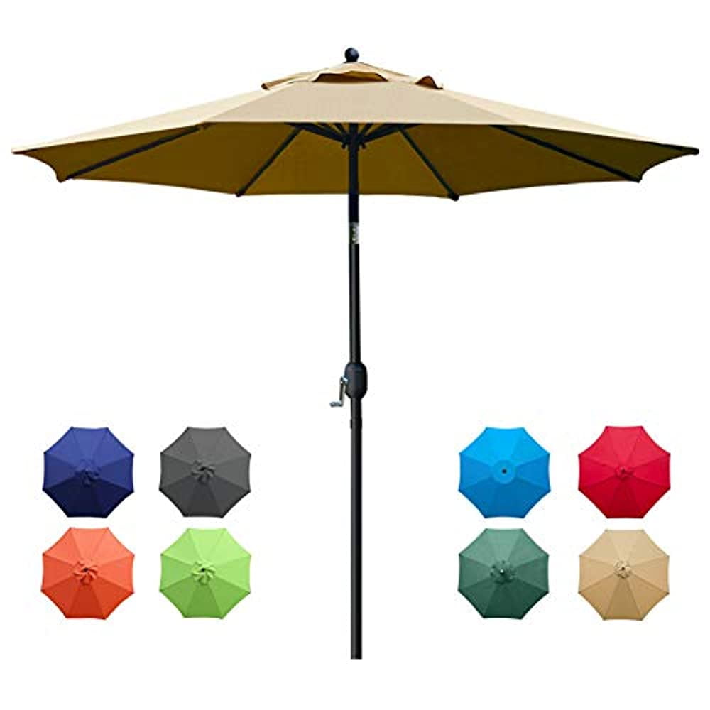 Sunnyglade 9Ft Patio Umbrella Outdoor Table Umbrella with 8 Sturdy Ribs