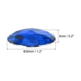 thumbnail image 2 of Unique Bargains 30mm Flat Back Round Acrylic Rhinestones, 50 Pack Plastic Circle Gems for Jewelry Making Costume, Blue, 2 of 6