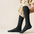 thumbnail image 1 of Calcetines hasta la gruesos y cálidos informales para hombre, suaves, de , talla inconfundible, tubo alto, 2 piezas, calcetines de - NEGRO Salvador Calcetines largos hasta la rodilla para hombre, 1 of 8