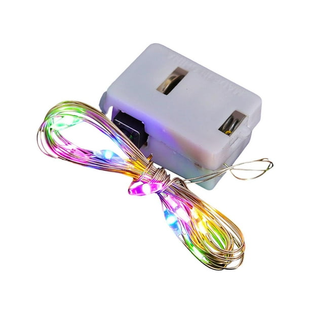 Guirnalda de luces LED práctica de 200 cm con pilas para fiestas navideñas y aniversarios. luz colorida
