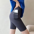 thumbnail image 1 of Pantalones de verano finos de cinco puntos con diseño de tiburón, ropa exterior para mujer, pantalones de montar con bolsillo, pantalones cortos, leggings de Barbie para mujer que levantan el vientre, 1 of 5
