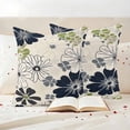 thumbnail image 3 of White Black Flowers Outdoor Waterproof Pillow Covers, Vintage Floral Beige Burlap Decorative Square Throw Pillowcase Sofa Cushion Sham for Patio/Couch/Chair, 16"x16" 2 Pack, 3 of 8