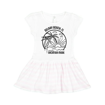 

Inktastic Summer Vacation Mode Delray Beach Florida Gift Toddler Girl Dress