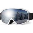thumbnail image 1 of Ski Goggles, OTG Glasses Style Ski/Snowboard Goggles for Men, Women and Teens, Anti-Fog UV Snow Goggles (Silver), 1 of 5