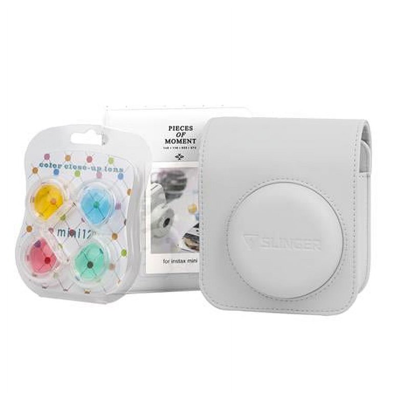 Instax Mini 12 Instant Film Camera, Clay White, Bundle with