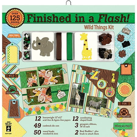 Finished In A Flash Page Kit 12''X12'', Wild Things