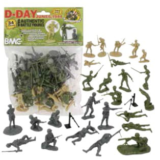 BMC WW2 D-DAY Plastic Army Men German BUNKER Soldier Figure 1:32 54mm Playet 