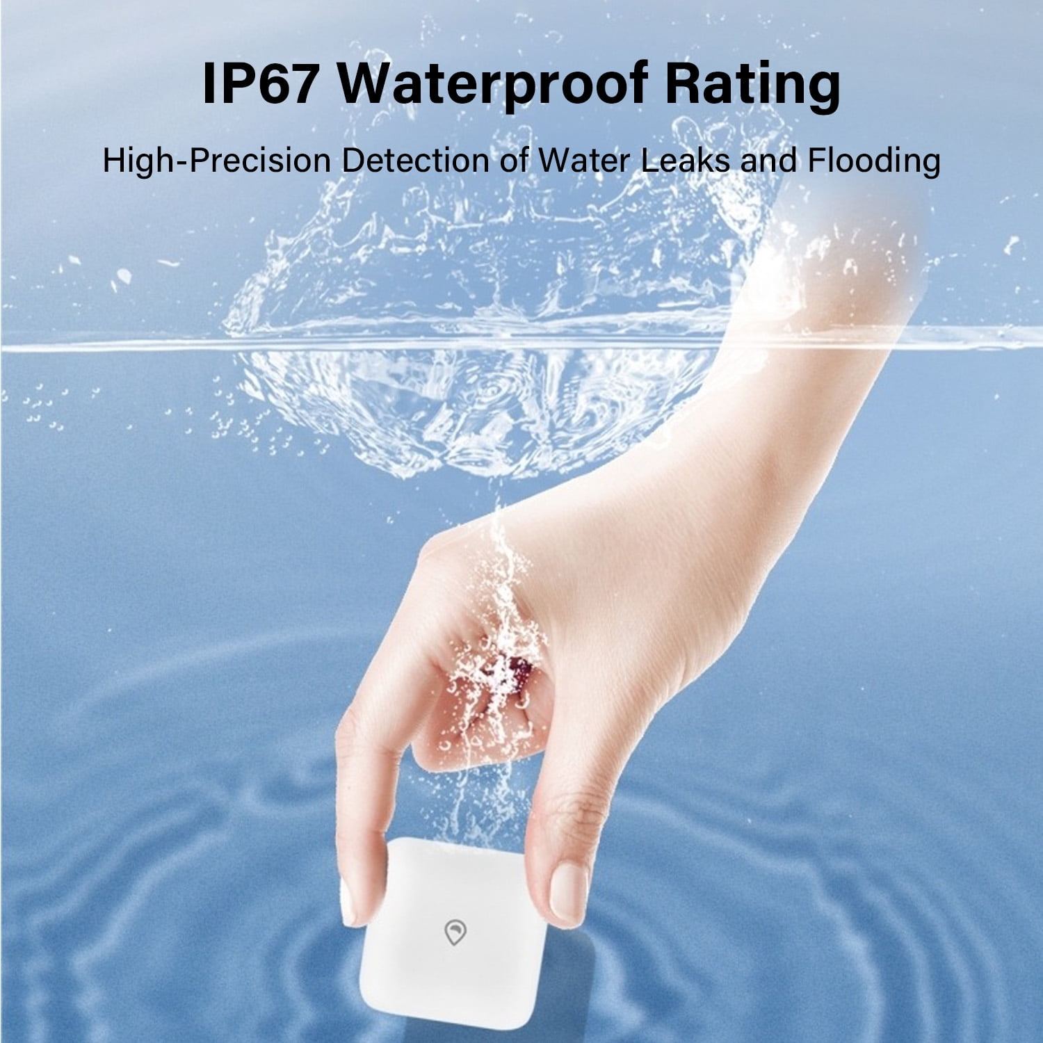 Water Leak Sensor, Zigbee 3.0 Smart Water Detector with App Alert, Low Battery Warning, for Home Kitchen, Bathroom, Basement, No Hub Required