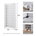 thumbnail image 3 of Mainstays 10 Shelf Organizer Shoe Rack with Cover to Hold 30 Pair Shoes, 31.5 in W x 13.46 in D x 69.09 in H, White, 3 of 13