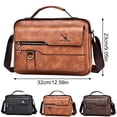 thumbnail image 3 of Dark Brown Men'S Business Work Storage Shoulder Bag/Handbag B, Men'S Business Work Organizer Shoulder & Handbag – Stylish Functional Design for Perfect for Daily Commuting and Storage, 3 of 8