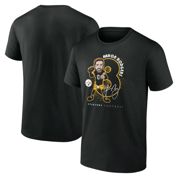 Men's Aaron Rodgers Black Pittsburgh Steelers Steel City T-Shirt
