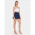 thumbnail image 2 of Cotton High-Waist Shorts with Pocket and Belt Detail, 2 of 6