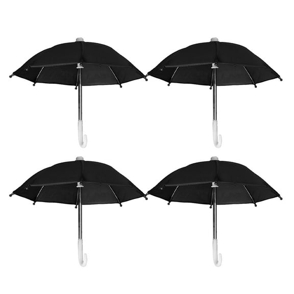 ROSENICE 4Pcs Mini Umbrella for Decoration Pretend Play Mini Umbrella Doll House Layout Children Collectors